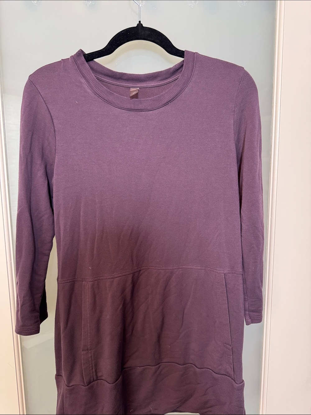 Long Sleeve Scoop-Neck Tunic in Mauve